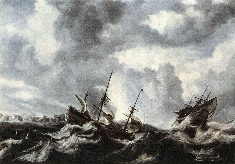 Bonaventura Peeters Storm on the Sea Norge oil painting art